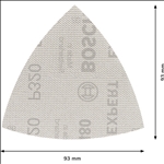 Bosch EXPERT M480 Schleifnetz, 93x93mm, K320, 5-tlg. #2608900723