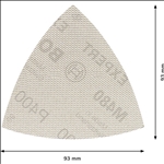 Bosch EXPERT M480 Schleifnetz, 93x93mm, K400, 5-tlg. #2608900724