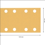 Bosch EXPERT C470 Schleifpap., 8 Löcher für Schw.schl., 80 x 133 mm, K 120, 10er-Pack #2608900881