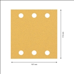 Bosch EXPERT C470 Schleifpapier, 115 x 107 mm, K 80, 50 Stück #2608901656