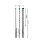 Bosch EXPERT SDS plus-7X Hammerbohrer-Set, 6/8/10 mm, 3-tlg #2608900196