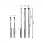 Bosch EXPERT SDS plus-7X Hammerbohrer-Set, 5/6/6/8/10 mm, 5-tlg #2608900197