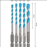 Bosch EXPERT HEX-9 Multi Construction Bohrer-Set, 4x90, 5/6/8x100 mm, 5-tlg. #2608900585