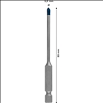 Bosch EXPERT HEX-9 Hard Ceramic Bohrer, 3x90 mm #2608900587