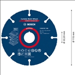 Bosch EXPERT Carbide Multi Wheel Trennscheibe, 115 mm, 22,23 mm #2608901188