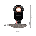 Bosch EXPERT Corner Blade MATI 68 RD4 Blatt für Multifunktionswerkzeuge, 68 x 30 mm #2608900036