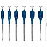 Bosch EXPERT SelfCut Speed Flachfräsbohrer-Set, 14/16/18/20/22/24 mm, 6-tlg. #2608900332