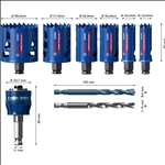 Bosch EXPERT Multi Material Lochsägen-Set, 22/25/35/40/51/68 mm, 9-tlg. #2608900446