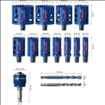 Bosch EXPERT Multi Material Lochsägen-Set, 20/22/25/32/35/40/44/51/60/68/76 mm,14-tlg. #2608900448