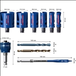 Bosch EXPERT Construction Material Lochsäge-Set 20/25/32/38/51/64 mm, 10-tlg. #2608900490