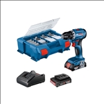 Bosch Akku-Bohrschrauber GSR 18V-45, 2 Akku GBA 18V 2.0Ah, Ladg. u. L-CASE #06019K3205