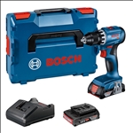 Bosch Akku-Bohrschrauber GSR 18V-45, 2 x Akku GBA 18V 2.0Ah in L-BOXX #06019K3203