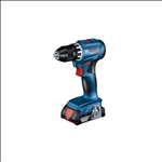 Bosch Akku-Bohrschrauber GSR 18V-45, 2 Akku GBA 18V 3.0Ah, Ladg. u. L-BOXX #06019K3204