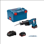 Bosch Akku-Säbelsäge GSA 18V-LI, L-BOXX 238 mit 2 x Li-Ion-Akku 5,0 Ah, Säbelsägeblatt #060164J00B