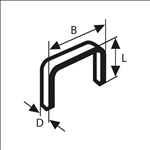 Bosch Feindrahtklammer Typ 53, 11,4 x 0,74 x 10 mm, 1000er-Pack #1609200366