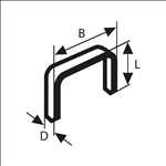 Bosch Flachdrahtklammer Typ 57, 10,6 x 1,25 x 8 mm, 1000er-Pack #2609200230