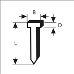 Bosch Tackernagel Typ 47, 1,8 x 1,27 x 16 mm, 1000er-Pack #1609200376