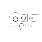 Bosch Trennschutzhaube 230 mm, mit Codierung #2605510300