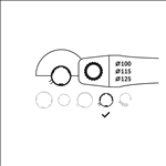 Bosch Schutzhaube mit Deckblech, 100 mm #1619P06549