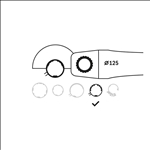 Bosch Schutzhaube mit Deckblech, 125 mm #1619P06551
