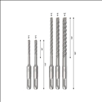 Bosch PRO SDS plus-5X Hammerbohrer-Set, 5/6/6/8/10 mm, 5-tlg. #2608833910