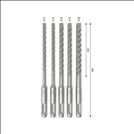 Bosch PRO SDS plus-5X Hammerbohrer-Set, 6/6/8/8/10 mm, 5-tlg. #2608833911