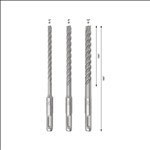 Bosch PRO SDS plus-5X Hammerbohrer-Set, 6/8/10 mm, 3-tlg. #2608833912