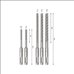 Bosch PRO SDS plus-5X Hammerbohrer-Set, 5.5/6/7/8/10 mm, 5-tlg. #2608837138