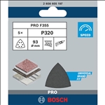 Bosch PRO F355 Schleifblatt, 93 mm, G320, 5-tlg. #2608605197