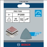 Bosch PRO F355 Schleifblatt, 93 mm, G1200, 5-tlg. #2608605200