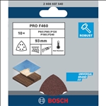 Bosch PRO F460 Schleifblatt Set, 93 x 93 mm; G60; G80; G120; G180; G240, 10-tlg. #2608607540