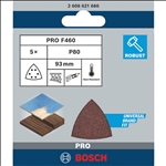 Bosch PRO F460 Schleifblatt, 93 x 93 mm; G80, 5-tlg. #2608621686