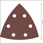 Bosch PRO F460 Schleifblatt, 93 x 93 mm; G240, 5-tlg. #2608621689