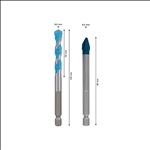Bosch EXPERT HEX-9 Hard Ceramic+EXPERT HEX-9 Multi Construction Bohrer-Set, 8mm, 2tlg. #2608902367