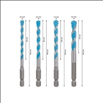 Bosch EXPERT HEX-9 Multi Construction Bohrer-Set, 5,5/6/7/8x100 mm, 4-tlg. #2608902369