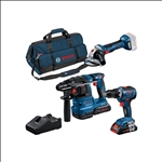 Bosch Combo Kit 3-tlg. Kit 18V: GSR 18V-55+GWS 18V-7+GBH 18V-2+2x 4.0Ah (PC)+GAL18V-40 #0615A50035