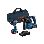 Bosch Combo Kit 2-tlg. 18V: GSB 18V-45 + GBH 18V-22 + 2 x Akku 4.0Ah, Schnellladegerät #0615A50039