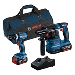 Bosch Combo Kit 2-tlg. 18V: GSB 18V-45 + GBH 18V-22 + 2 x Akku 4.0Ah, Schnellladegerät #0615A50039