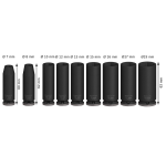 Bosch PRO Impact Socket Set, 3/8 Zoll, tief, 9‑tlg. #2608003037