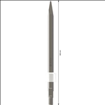 Bosch PRO Hex-4C Spitzmeißel 19 mm, 400 mm, für Abbruchhämmer mit 17mm-Umlegekragen #1618630002