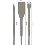 Bosch PRO SDS plus-5C Meißelset, 0; 40; 20x250; 260; 250 mm, 3-tlg. #2607019159