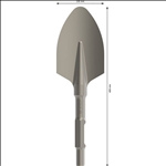 Bosch PRO HEX 30-4C Spatmeißel, gerundet, 135 x 400 mm #2608690110