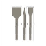 Bosch PRO SDS plus-4C Meißel-Set, Spitzmeißel 140 mm, Flachmeißel, Spatmeißel, 3-tlg. #2608690180