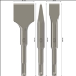 Bosch PRO SDS plus-4C Meißel-Set, 20; 40x140; 140; 140 mm, 3-tlg. #2608690180