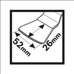 Bosch HCS Schaber ATZ 52 SC, biegesteif, 52 x 26 mm, 10er-Pack #2608664487