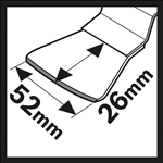Bosch HCS Schaber ATZ 52 SC, biegesteif, 52 x 26 mm, 1er-Pack #2608661646
