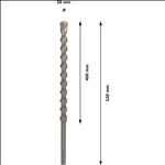 Bosch PRO SDS max-9 Natural Stone Bohrer, 28 x 400 x 520 mm #1618596502