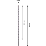 Bosch PRO SDS max-9 Natural Stone Bohrer, 32 x 800 x 920 mm #1618596507