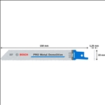 Bosch PRO Metal Demolition S1125VF Blatt, 1,25 x 19 x 225 mm, 5-tlg. #2608657408