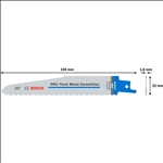 Bosch PRO Thick Metal Demolition S930CF Blatt, 1,6 x 22 x 150 mm, 25-tlg. #2608657935